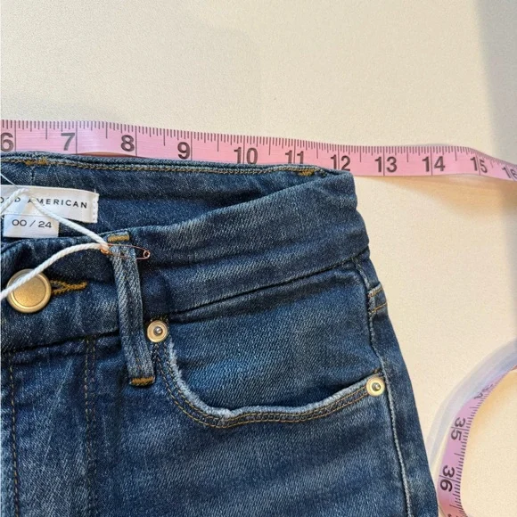 🆕 Good American Good Legs Dark Blue Straight Leg Jeans, Size 00-24